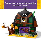 LEGO Halloween Barn Building Toy Room Decor Pretend Play Set for Boys Girls Ages 9 Halloween Toys Crafts for Kids Gift Idea W Scary Skeleton Minifigure 40721
