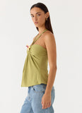 Corah Halter Top Green Olive