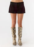 Jeremy Faux Suede Shorts Black