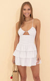 Ruffle Dress in White