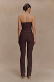 Elodie Ribbed Knit Pants Chocolate
