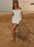 Leighken Knit Mini Dress White