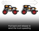 LEGO Technic Monster Jam Grave Digger Fire and Ice Building Toy for Boys Girls Monster Truck Toy W Pull Back Racing Action for Kids Ages 7 Gift Idea for Birthdays 42219