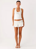 Vegas Nights Halter Neck Top White