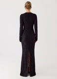 Astoria Long Sleeve Maxi Dress Black