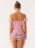 Dylan Off Shoulder Top Pink