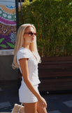 Floyd White Collar Top