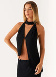 Canyon Halter Top Black