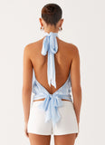 Willow Chiffon Top Blue