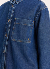 Indigo Wash Oversized Denim Shirt