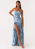 Eden Strapless Maxi Dress Opulent Blue