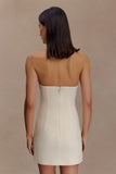 Christina Cross Over Mini Dress Buttercream