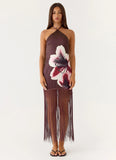 Niahvette Halter Midaxi Dress Velvet Bloom