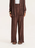 Chocolate Plisse Trouser