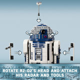LEGO Star Wars R2 D2 Building Toy Set Play or Display Star Wars Toy for Boys Girls Ages 10 Gift Ideas for Kids Fans Includes 25th Anniversary Darth Malak Minifigure 75379