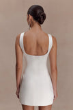 Beth Satin Mini Dress White