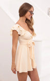 Ruffle Sleeve Dress in Desert