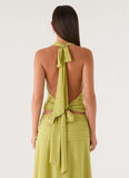 Willowmena Wrap Top Lime