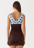 Times Two Mini Dress Chocolate Dot