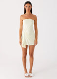 Sana Strapless Mini Dress Yellow