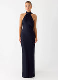 Keena Scarf Maxi Dress Navy