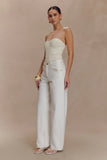 Elodie Strapless Cupped Knit Top Ivory