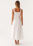 Waiting On You Midi Dress White