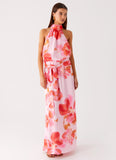 Diablo Backless Maxi Dress Blushing Blossom