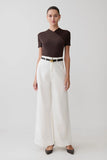 Shae Wide Leg Denim Jeans White