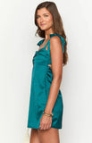Akira Teal Tie Mini Dress