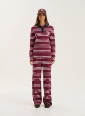 Multi Striped Ribbed Jersey Trousers