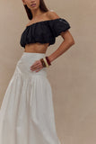 Autumn Maxi Skirt White