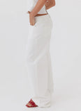 Keanna Low Rise Denim Jeans Ivory