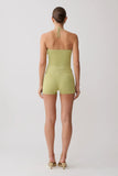 Dimitri Mini Knit Shorts With Belt Light Olive