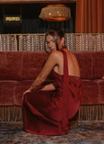 Keena Scarf Maxi Dress Merlot