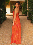 Eden Strapless Maxi Dress Amber