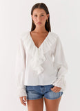 Verrin Cotton Blouse White