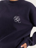 Navy Logo Detail Knitted Jumper