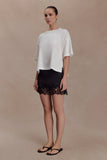 Nina Lace And Satin Mini Skirt Black
