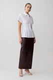 Selma Short Sleeve Linen Shirt White