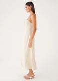 Sun Searching Midi Dress Oatmeal