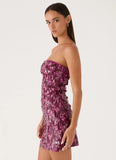 Seliora Sequin Mini Dress Plum
