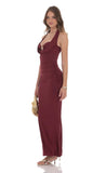Sunny Two Piece Maxi Dress in Maroon