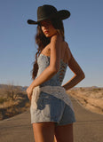 Vianna Denim Bustier Top True Denim