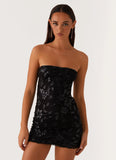 Moorey Beaded Mini Dress Black