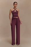 Ramona Modal Straight Leg Pant Mahogany