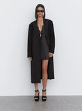 Black Satin Lace Trim Mini Dress