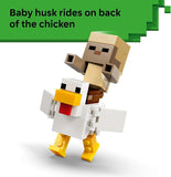 LEGO Minecraft Chicken Jockey Desert Attack 21592 Building Toys for Boys Girls Ages 9 Sturdy Build for Pretend Play 428 pieces Gift for Birthdays