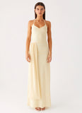 Signal Halter Maxi Dress Sunny Yellow