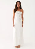 Cerisa Linen Maxi Dress White